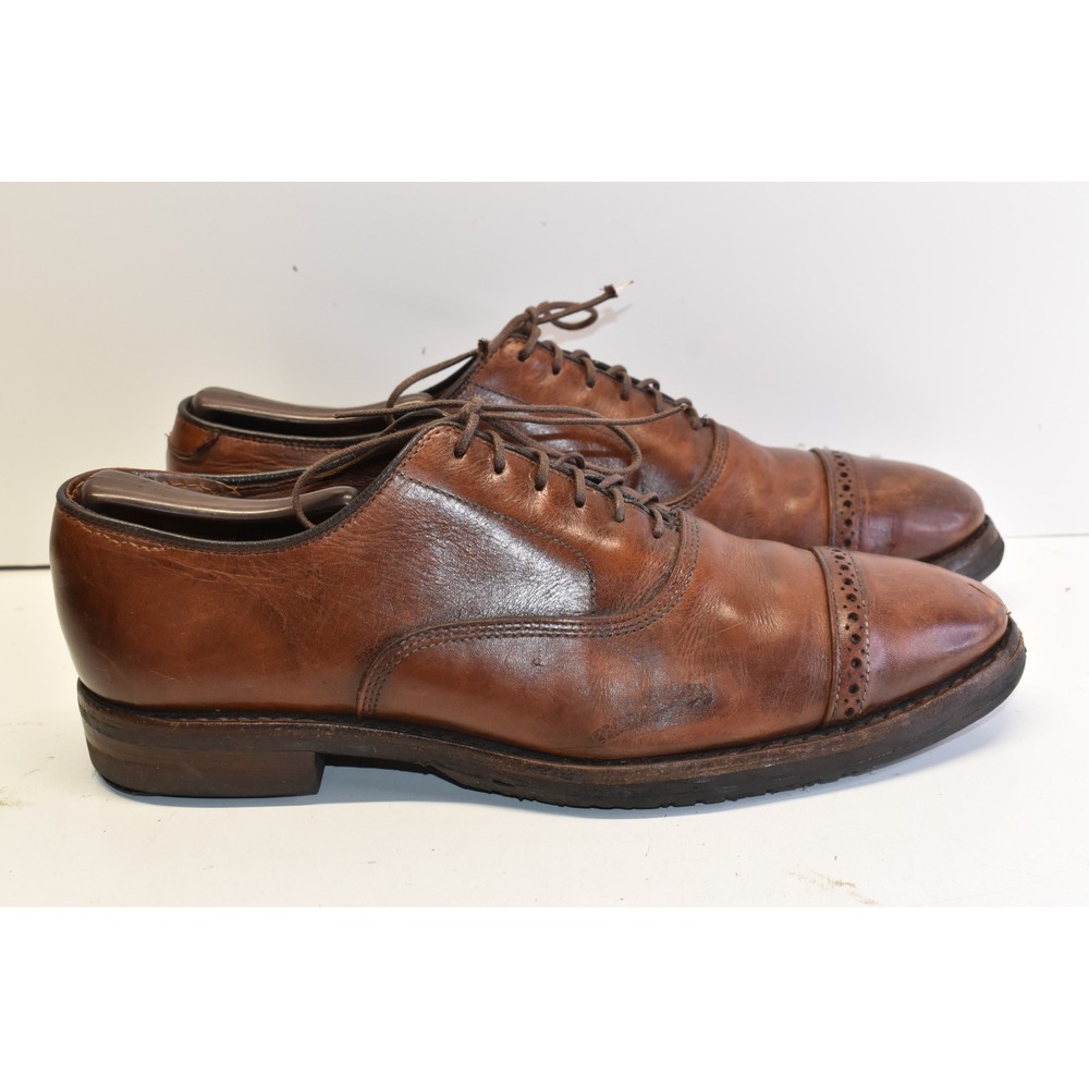 Allen Edmonds Mens Fifth Avenue Brown Leather Oxford Dress Shoes Size 9.5D 5716
